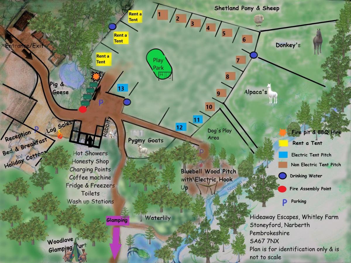 1 Glamping Tent With Kitchen & Electric On Small Family Campsite, No Bedding Supplied Narberth Zewnętrze zdjęcie